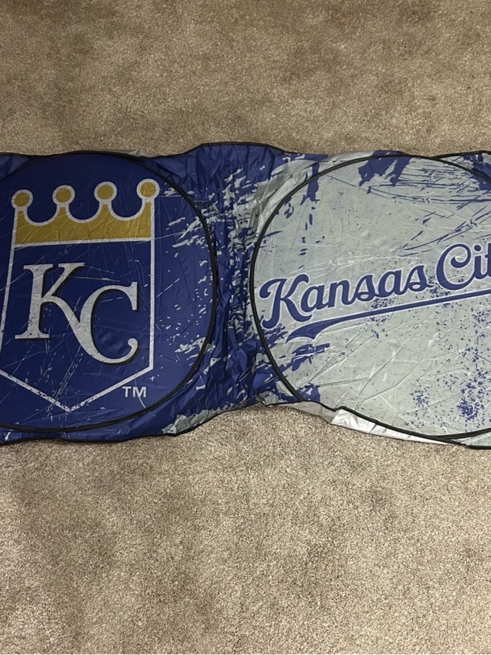 3/$10 Kansas City Royals Car Sunshade - Royal Blue & Gold